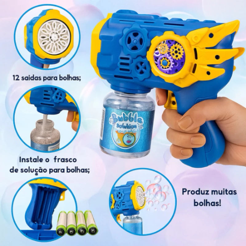 Brinquedo Lança Bolhas Automática com Luz