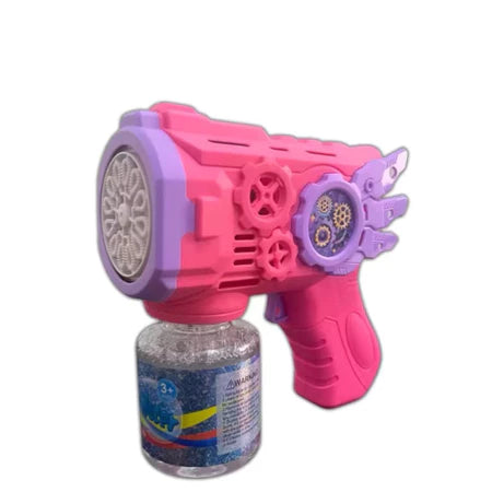 Brinquedo Lança Bolhas De Sabão Automática com Luz - Rosa