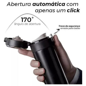 Garrafa Térmica em Aço Inox com Termômetro e Display Digital