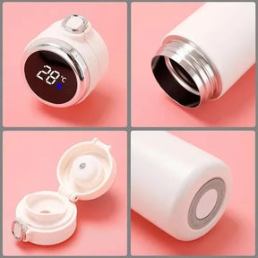 Garrafa Térmica em Aço Inox com Termômetro e Display Digital